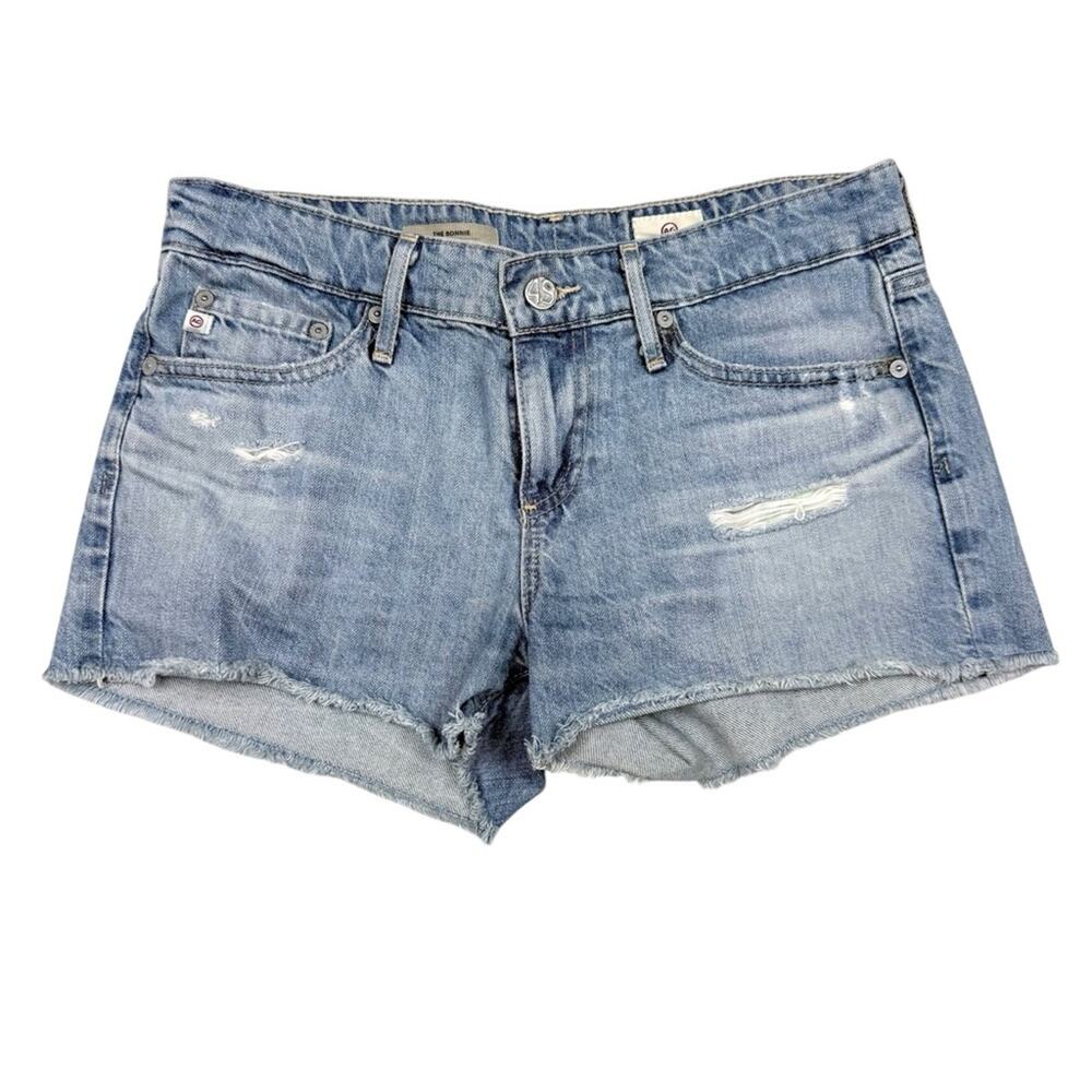 AG Adriano Goldschmied The Bonnie Relaxed Raw Hem Shorts